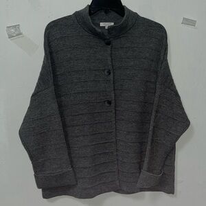 Gio‎ & Gio gray sweater womens Large made in italy 50% Merino Wool